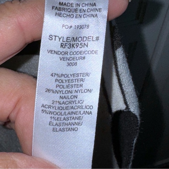 New! Splendid Sydney Cashblend Black/Gray Stripe Reversible Cardigan Sz Large - Picture 12 of 15